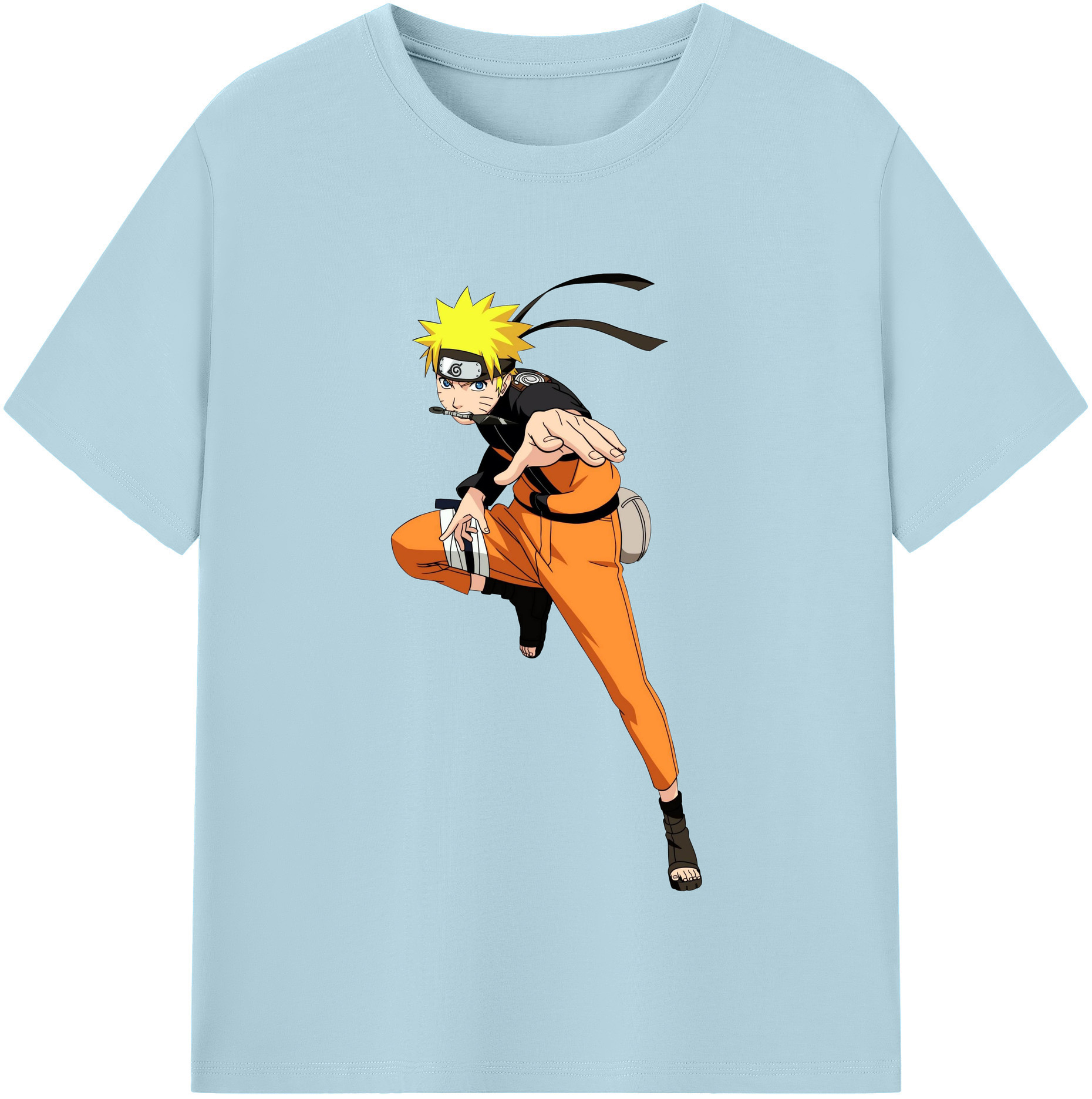 （画像用） NARUTO -ナルト- うずまき ナルト Uzumaki Naruto 綿100％半袖Tシャツ（フロントプリント）